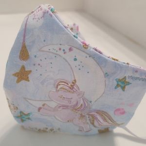 Girl Child's Reversible Unicorn Face Mask